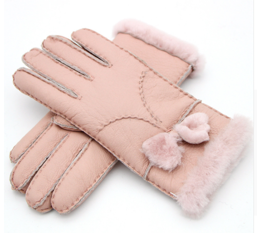 ladies leather gloves with fur
