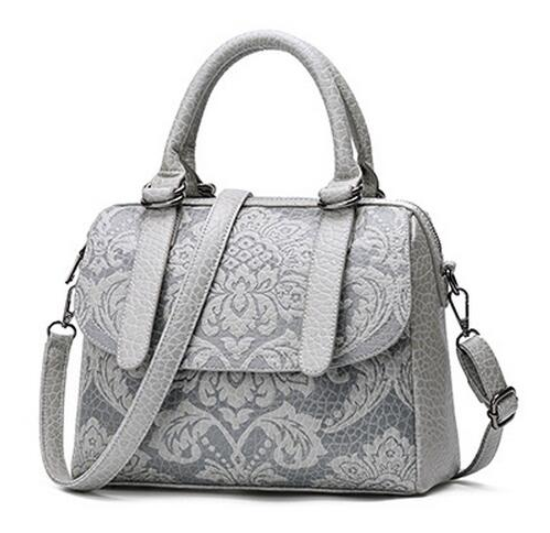 Satchel with embossed floral design – Forps & Shine