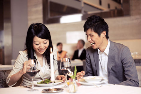 Japanese couple on date