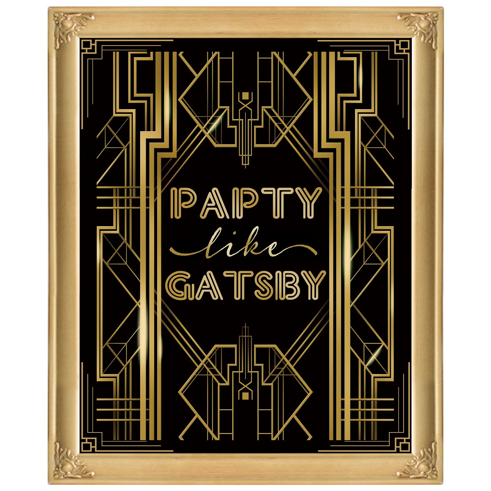 Roaring 20s Art Deco Poster Party Like Gatsby 16x12inch A3