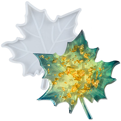 Mirror Maple Leaf Silicon Coaster Molds Epoxy Resin Silicone Molds