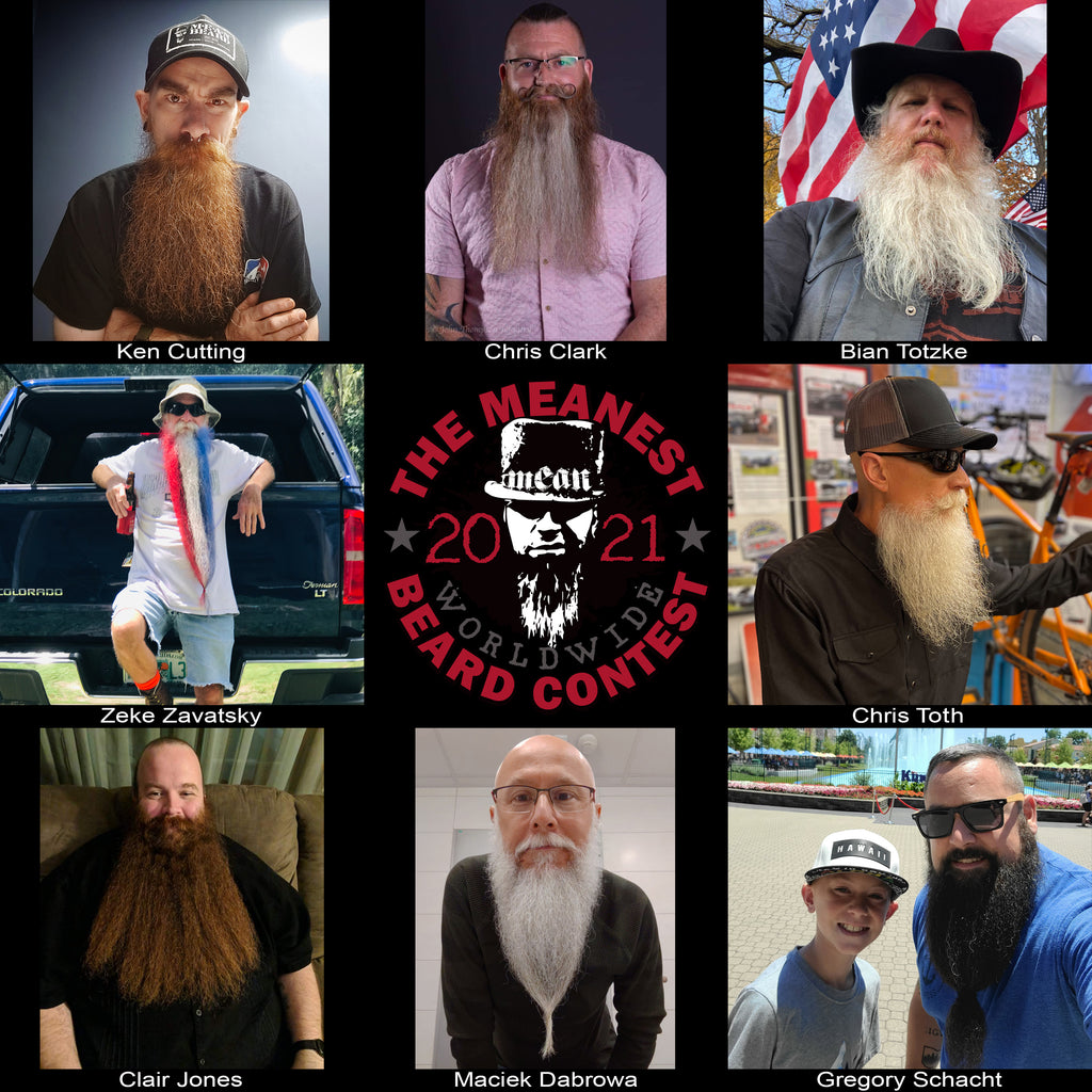 Contestants 1 to 8 - The 2021 MEANest BEARD Worldwide Contest