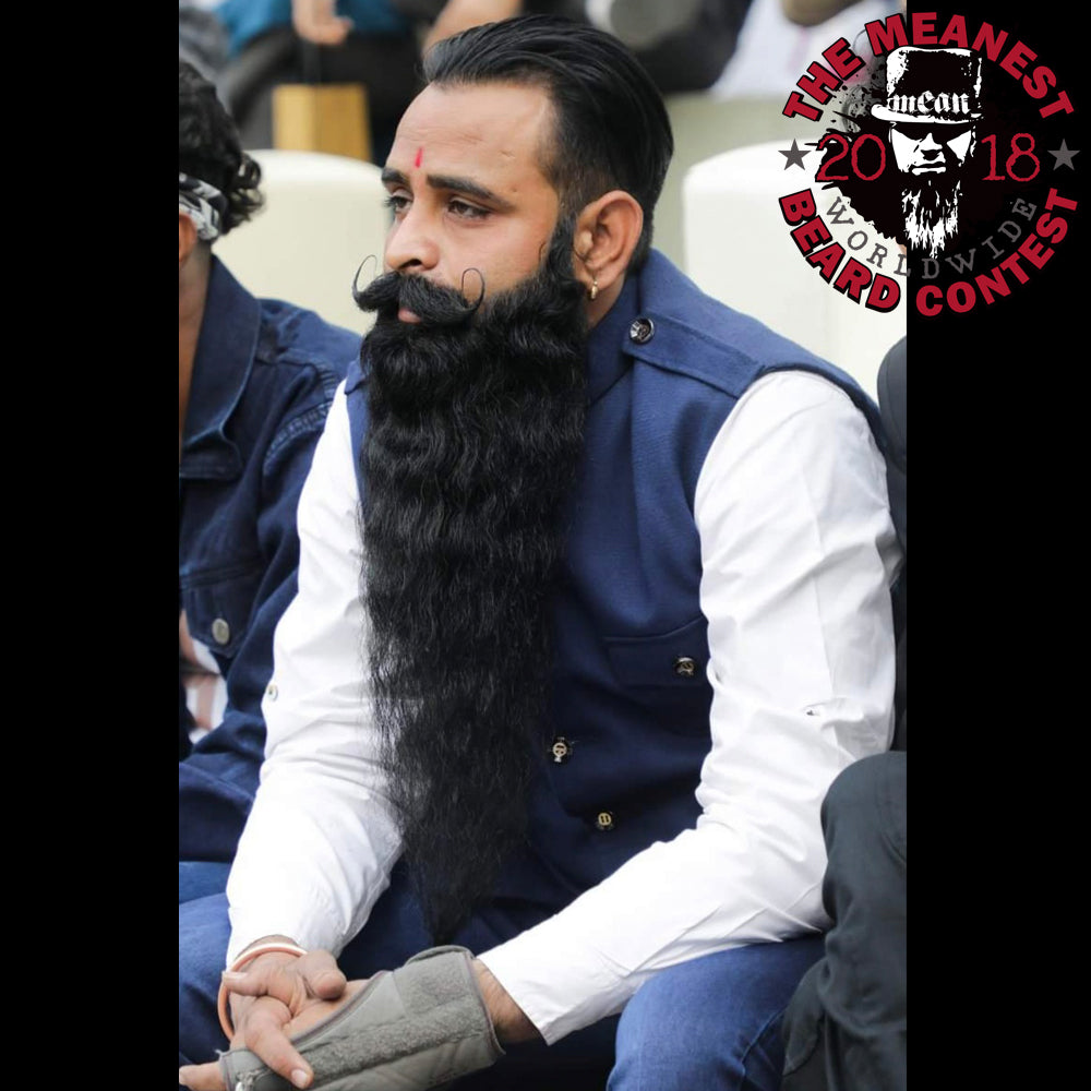  Chandra Prakash Vyas - The TOP 12 MEANest BEARDS in the world for 2018. The 2018 MEANest BEARD Worldwide Contest. 141 contestants from 19 countries.  Best beards with a MEAN attitude.  MEAN BEARD Co.