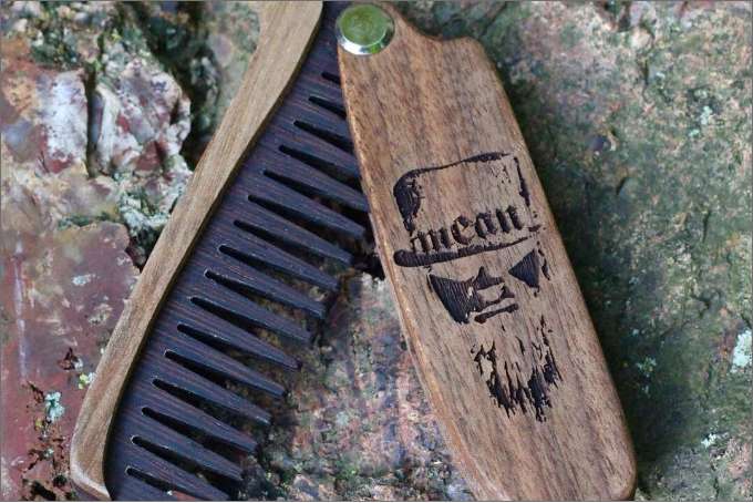 Beard Brush vs Beard comb: Mean Beard Wooden Folding Beard Comb