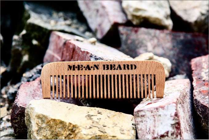 Combing Your Beard: Mean Beard Wooden Beard Comb