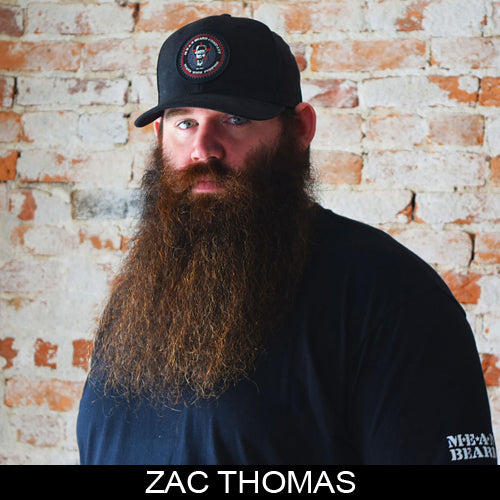 Zac Thomas, sponsored ambassador MEAN BEARD Co. Stand with Purpose. Grow a MEAN BEARD. An exceptional beard care line offering the World's MEANest Beard Oil, Beard Balm and one of a kind Beard Enhancer MEAN WHIP. Join the MEAN BEARD Community and Ambassador Program.  Follow us on Instagram. Use #MEANBEARD to be featured.