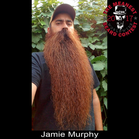 Jamie Murphy - The TOP 12 MEANest BEARDS in the world for 2017. The 2017 MEANest BEARD Worldwide Contest. 126 contestants from 23 countries.  Best beards with a MEAN attitude.
