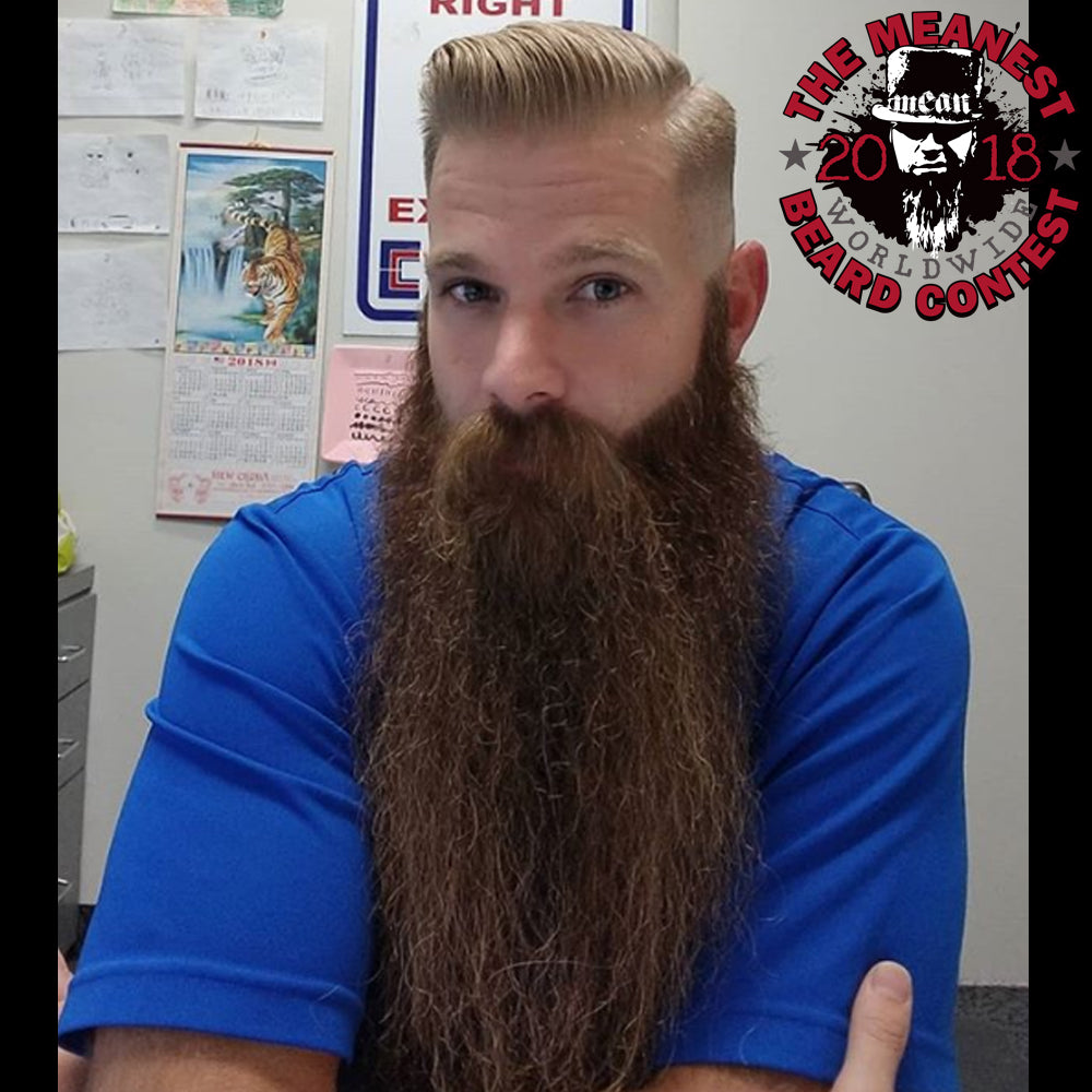Robert Michaelis - The TOP 12 MEANest BEARDS in the world for 2018. The 2018 MEANest BEARD Worldwide Contest. 141 contestants from 19 countries.  Best beards with a MEAN attitude.  MEAN BEARD Co.