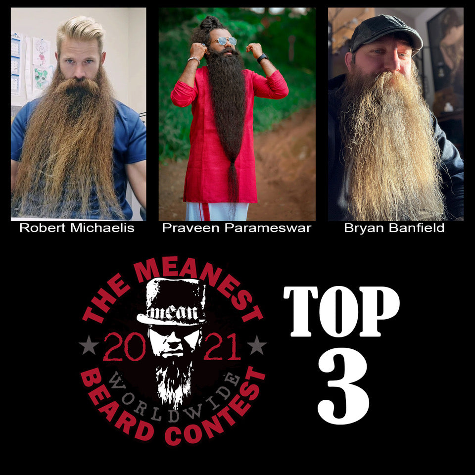 The TOP 3 Best BEARDS of 2021:  MEANest BEARD Worldwide Contest