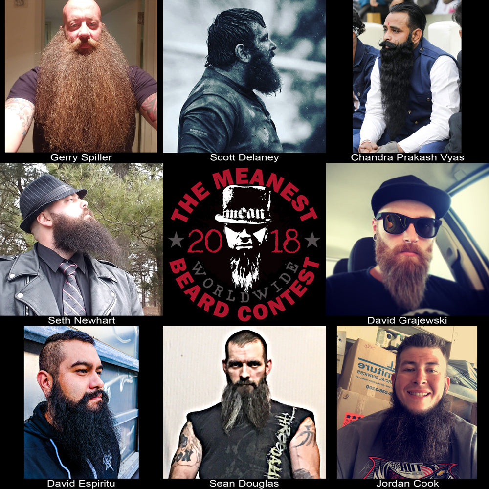 Contestants 81 to 88.  The 2018 MEANest BEARD Worldwide Contest.