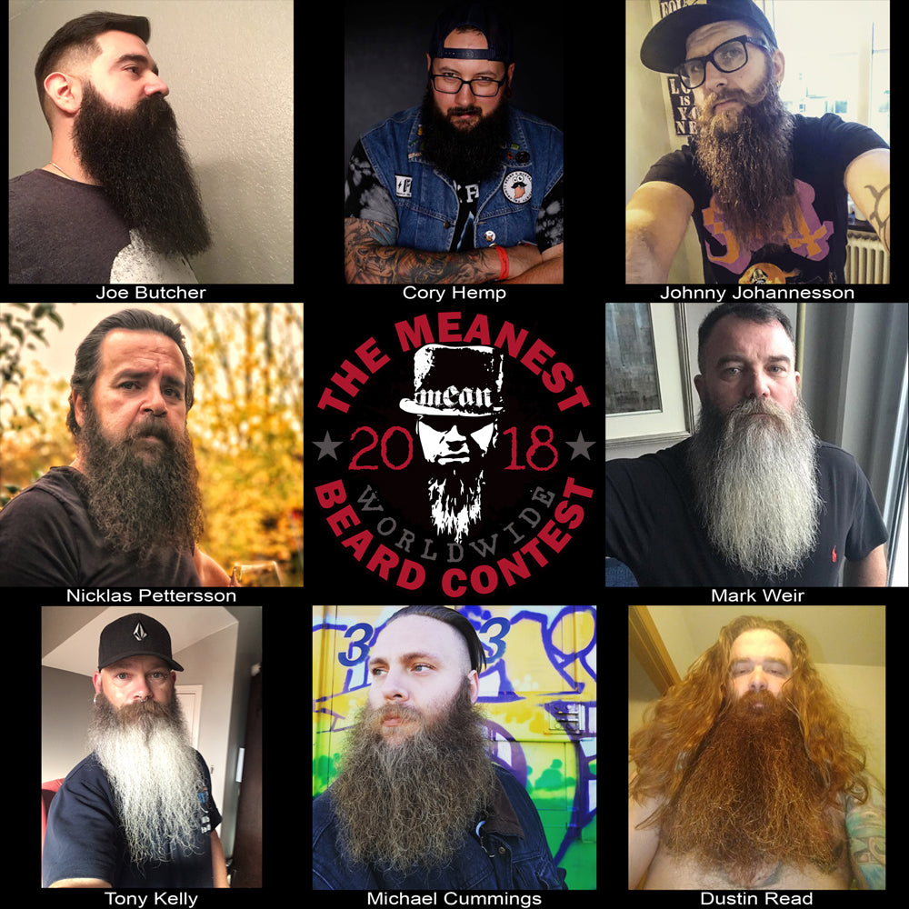Contestants 41 to 48.  The 2018 MEANest BEARD Worldwide Contest.