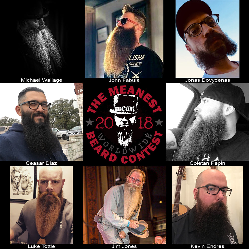 Contestants 65 to 72.  The 2018 MEANest BEARD Worldwide Contest.