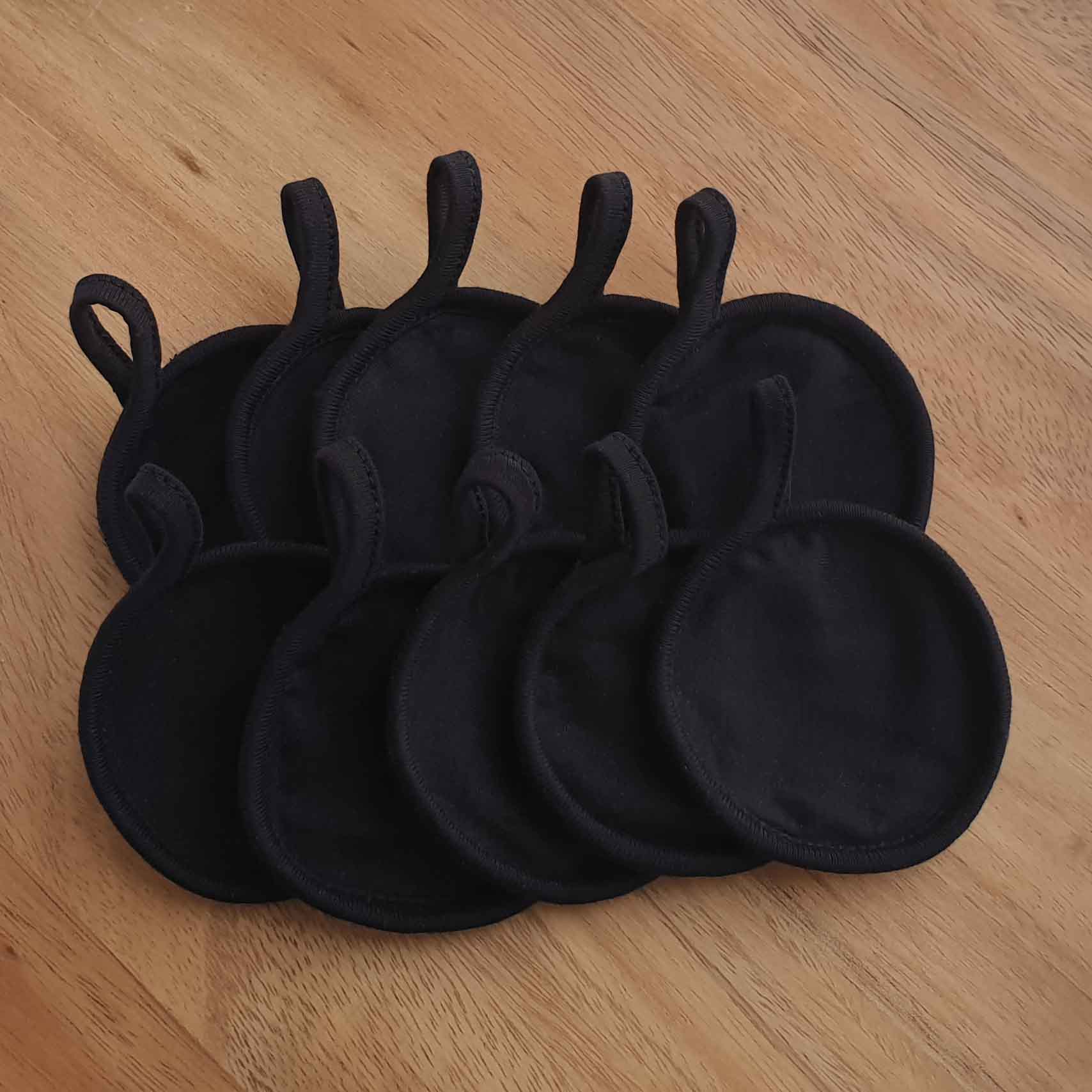 Zero Waste Reusable Makeup Rounds - Set of 10 - Black