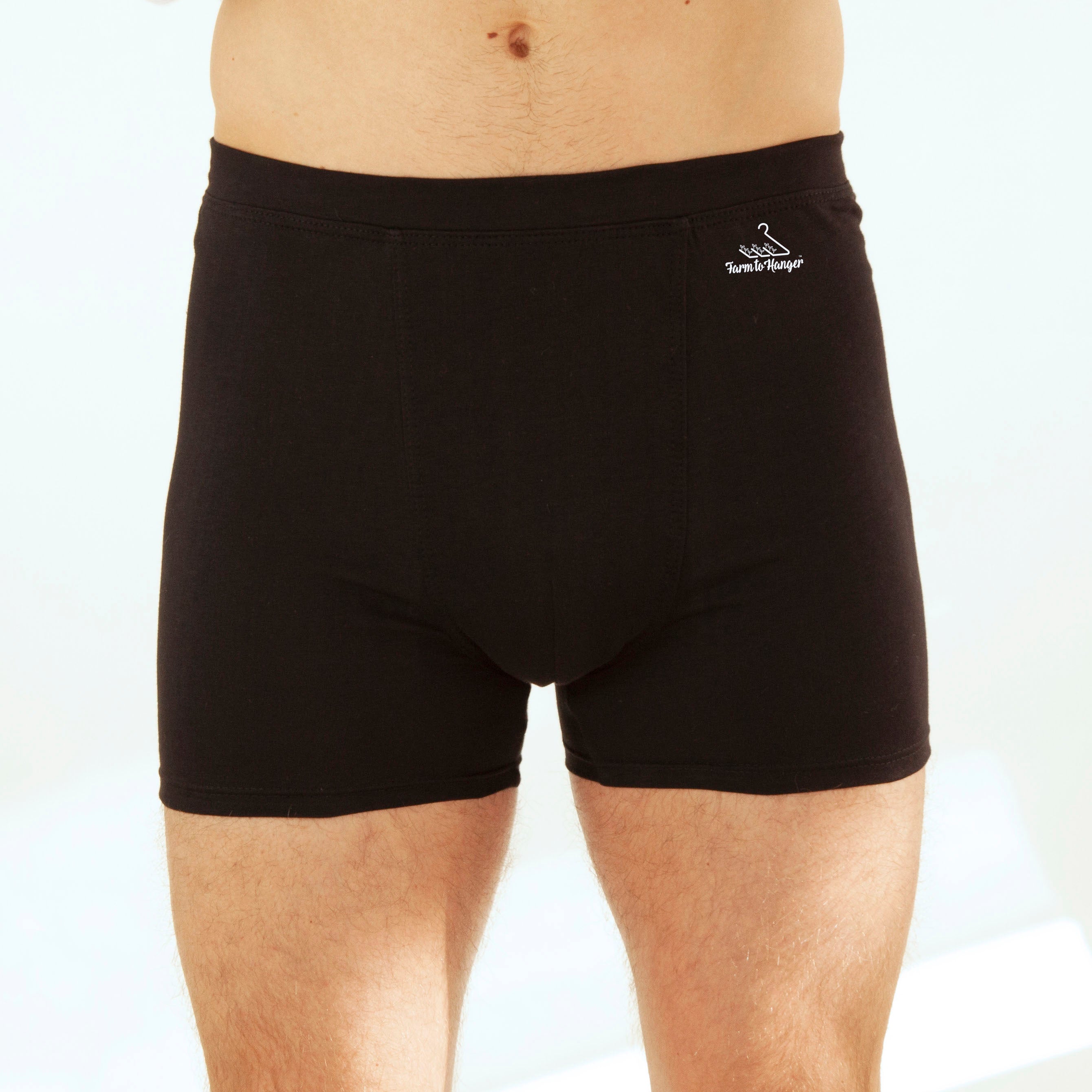 Men's Comfy Trunks, Short Leg - Five Set - Black