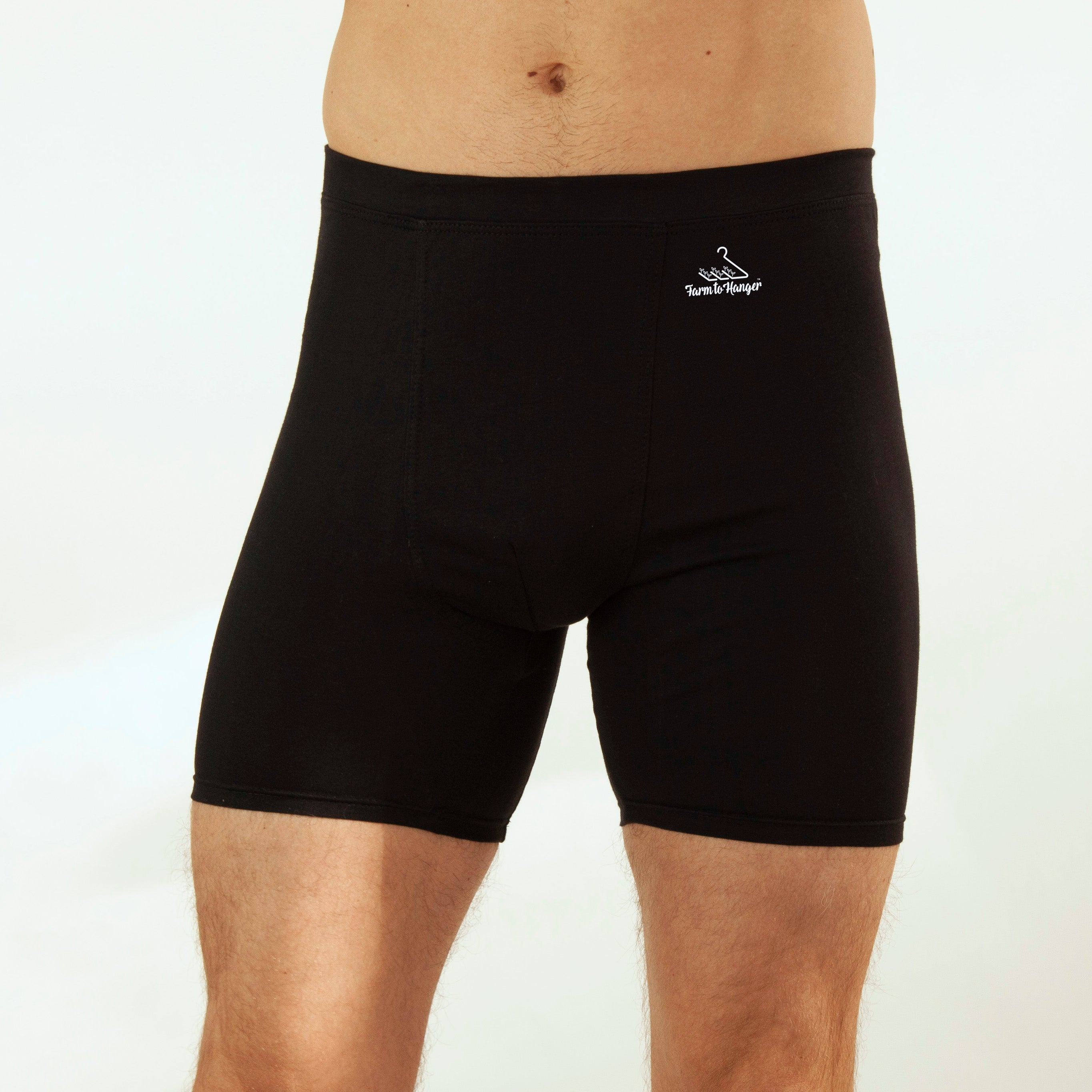 Men's Comfy Trunks, Long Leg - Five Set - Black