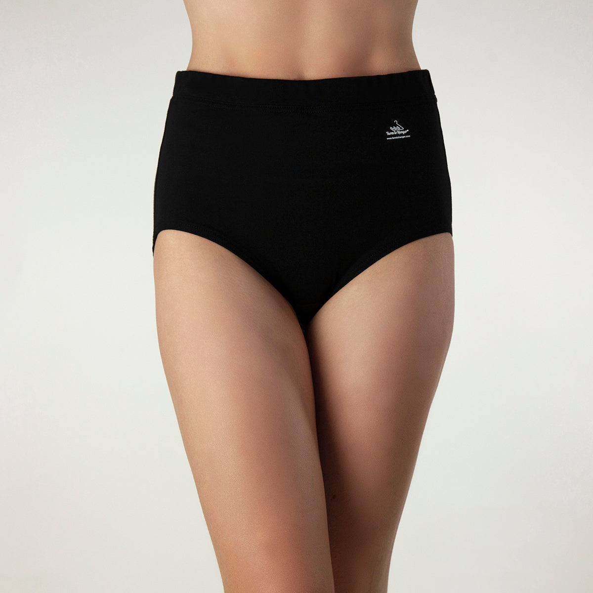 High Waist Comfy Bum Knickers - Black