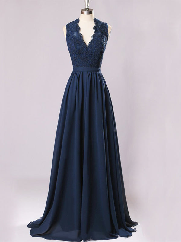 off the shoulder navy bridesmaid dress