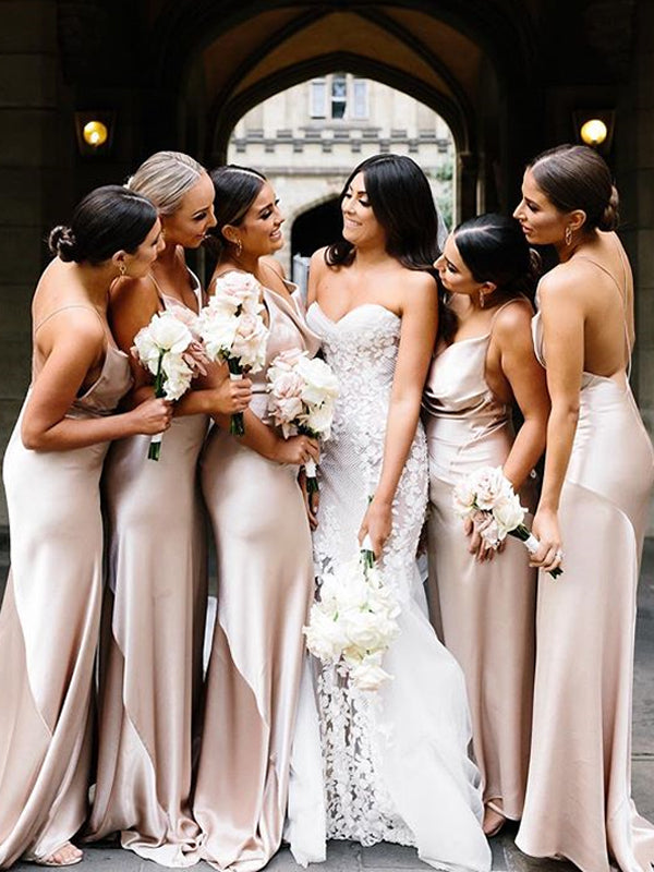 silk satin bridesmaid dresses