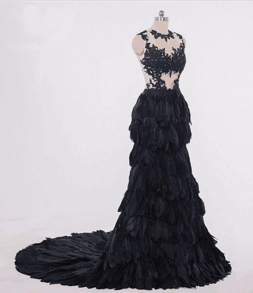 black mermaid wedding dress