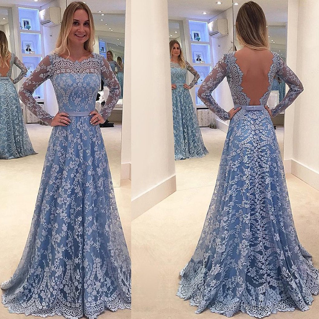 beautiful long sleeve prom dresses