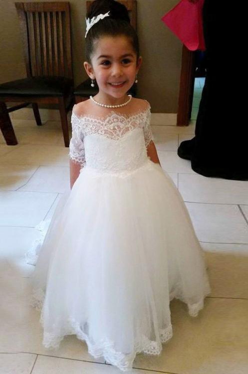 off shoulder dress for flower girl