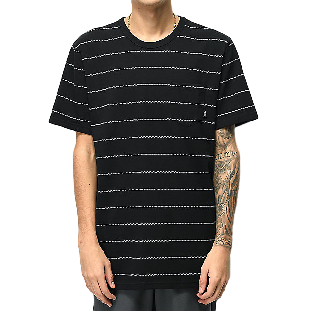 vans black and white striped shirt