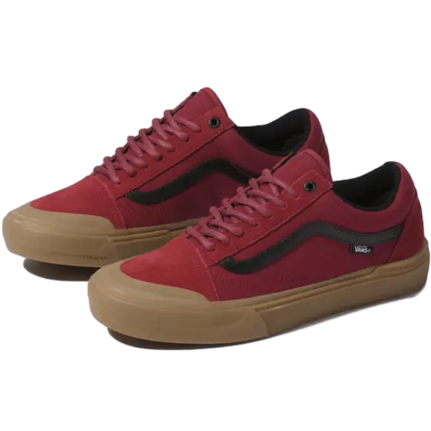 vans old skool red gum