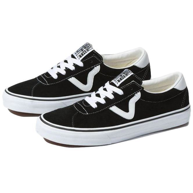 suede black and white vans