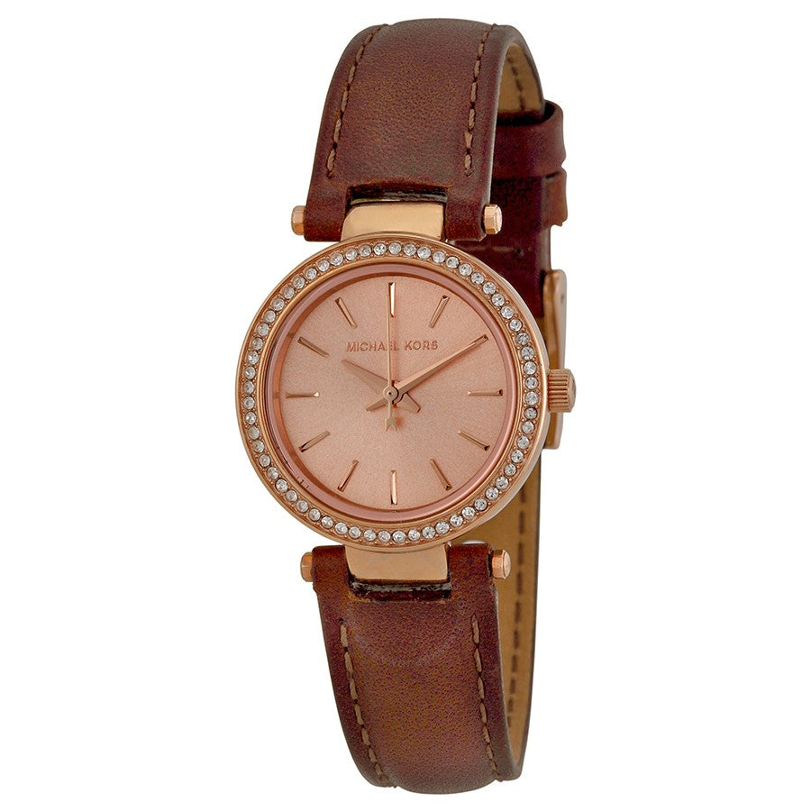 michael kors ladies leather watch