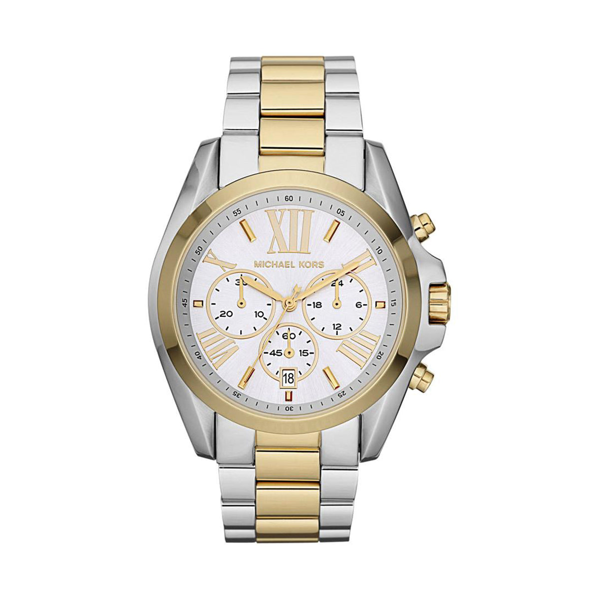 mk silver and gold watch