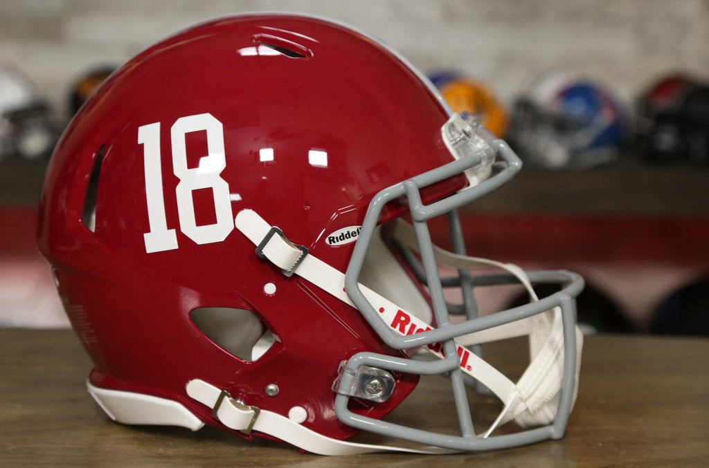 crimson football helmet