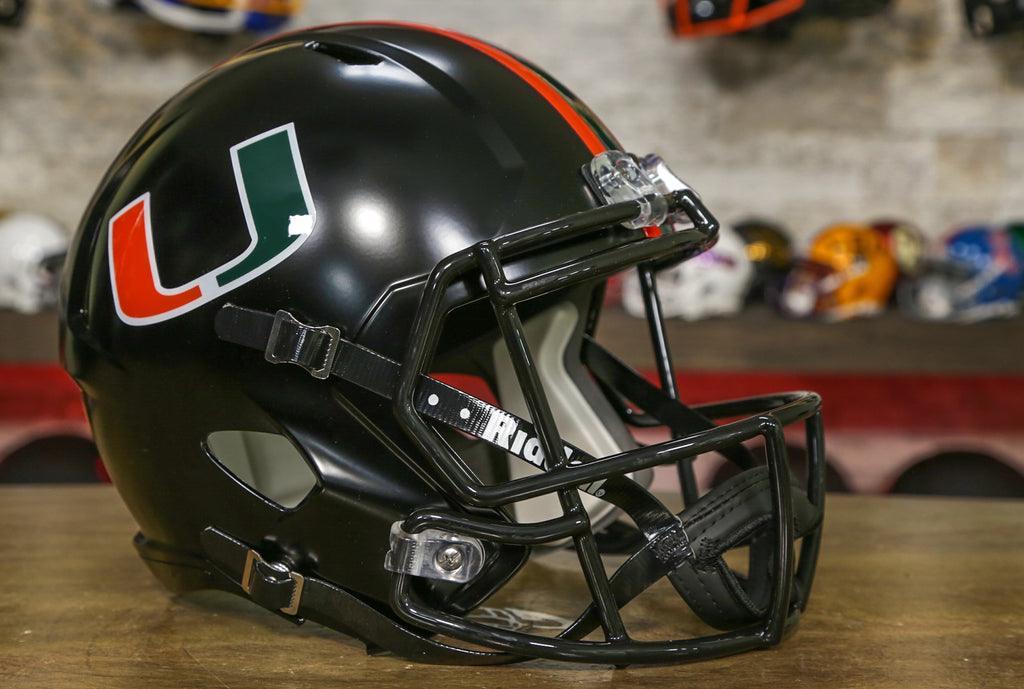 Miami Hurricanes Riddell Speed Replica Helmet - Miami Nights – Green
