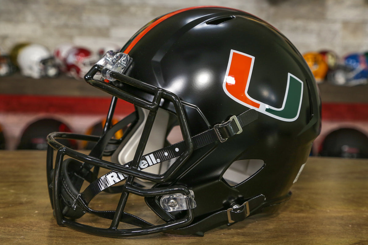 Miami Hurricanes Riddell Speed Replica Helmet - Miami Nights – Green