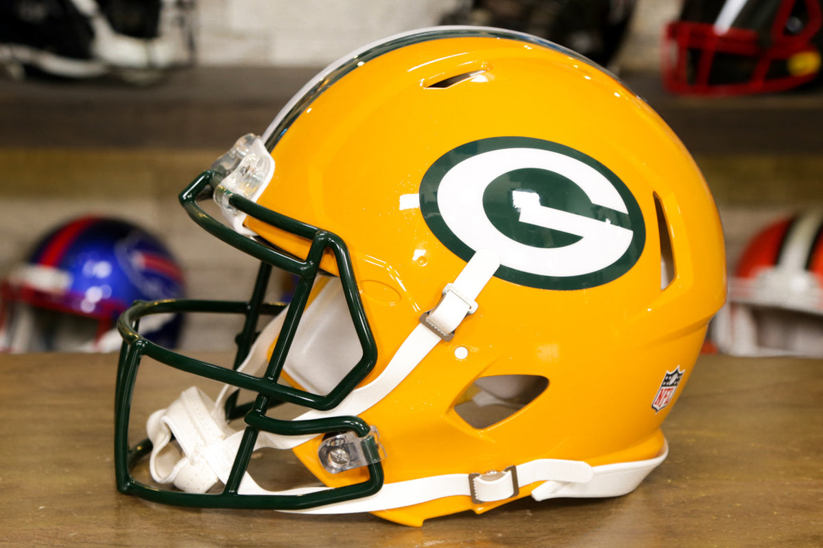 Green Bay Packers Riddell Speed Authentic Helmet – Green Gridiron, Inc.