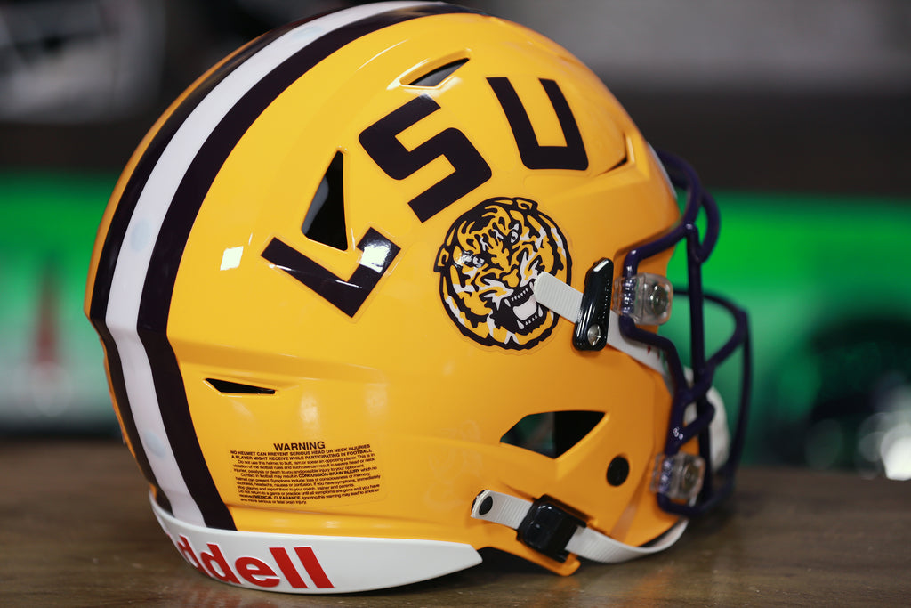 Joe Burrow Signed LSU Tigers Full-Size Authentic On-Field SpeedFlex Helmet  Inscribed 19 Champs (Fanatics Hologram)