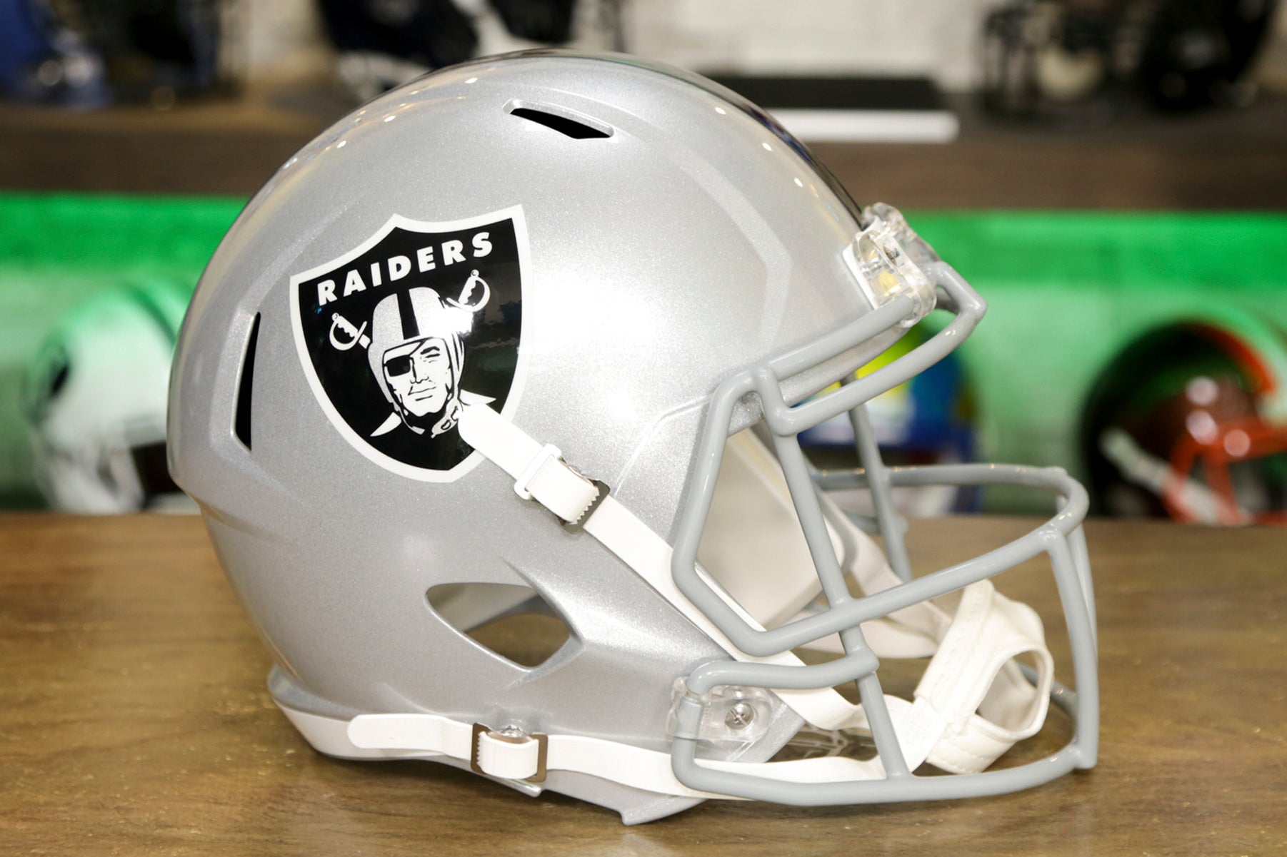 Las Vegas Raiders Custom Name Number Mini Football Helmet Visor