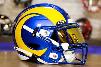 Green Gridiron made custom Christmas themed helmets for the Christmas Day  game Rams VS Broncos : r/LosAngelesRams