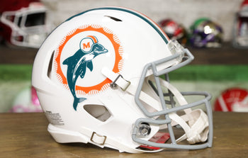 Miami Dolphins 1980-1996 Throwback Riddell Speed Mini Football