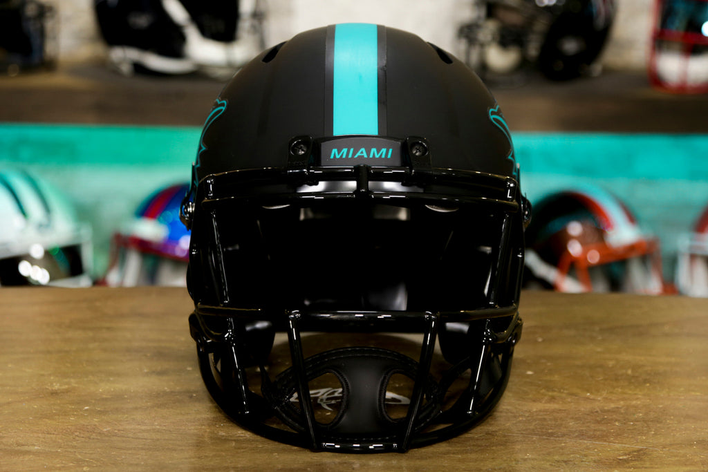 Dan Marino Signed Dolphins Full-Size Matte Black Speed Helmet Inscribed  Miami Vice (JSA COA)