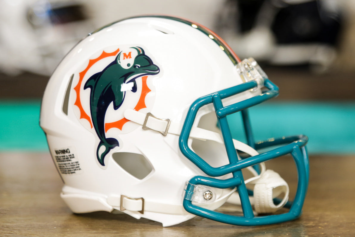 Riddell Miami Dolphins Mini Helmet - The Baseball Card King, Inc.