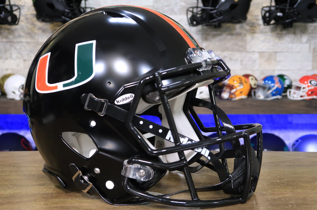 Miami Hurricanes Riddell Speed Authentic Helmet - Miami Nights – Green