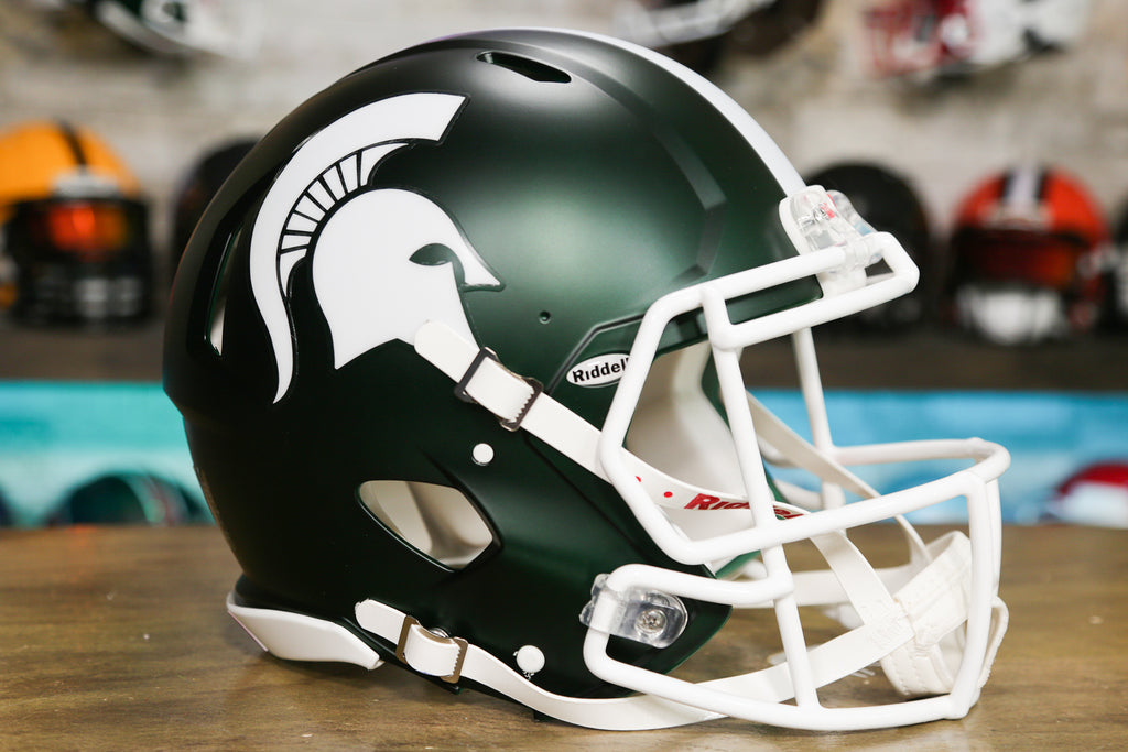 Michigan State Spartans Riddell Speed Authentic Helmet Green Green