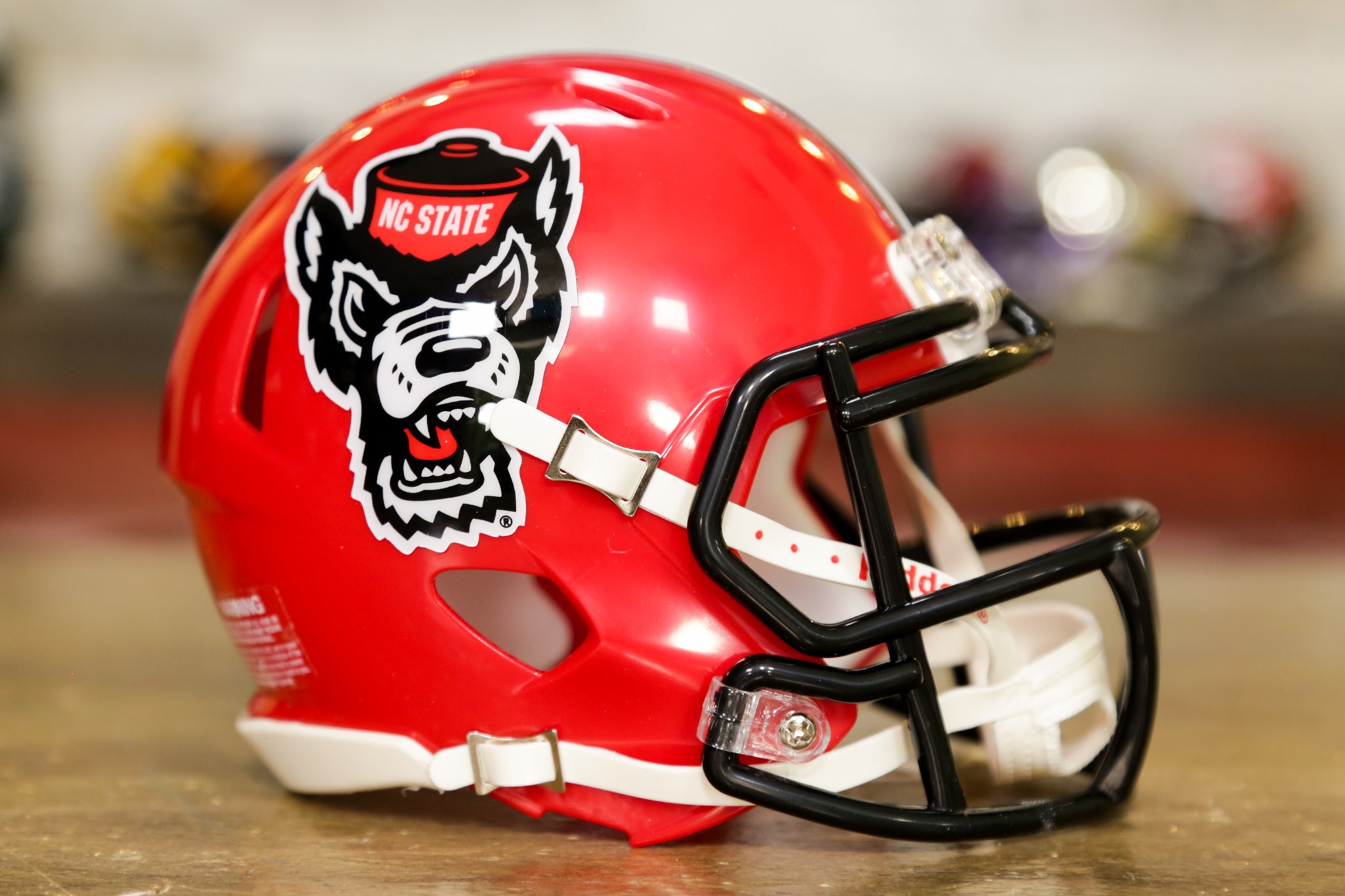 North Carolina State Wolfpack Helmet Riddell Replica Mini Speed Style Red Tuffy Design