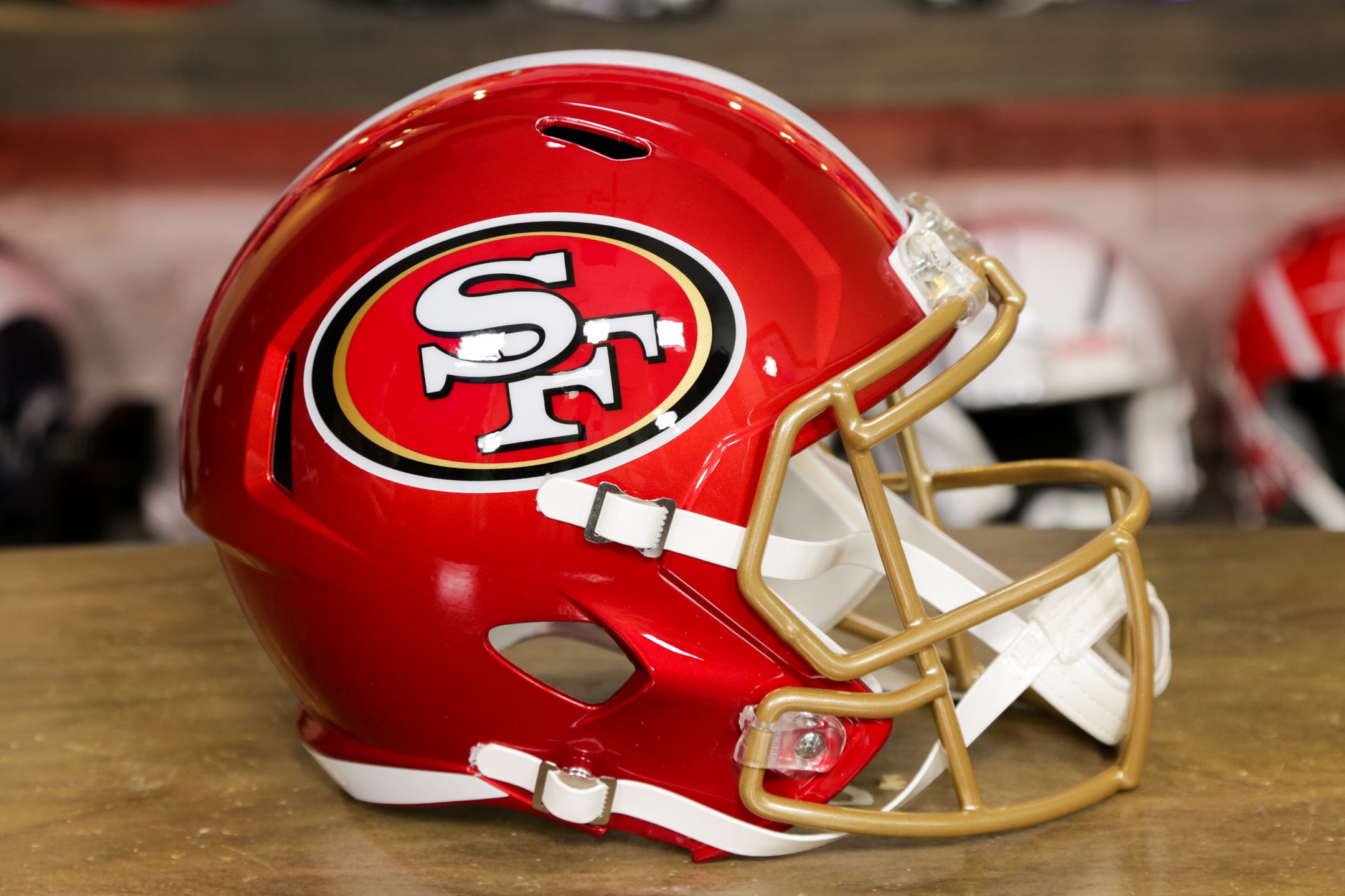 Riddell 9585551075 San Francisco 49ers Replica Mini Speed Style Color Rush  Helmet 