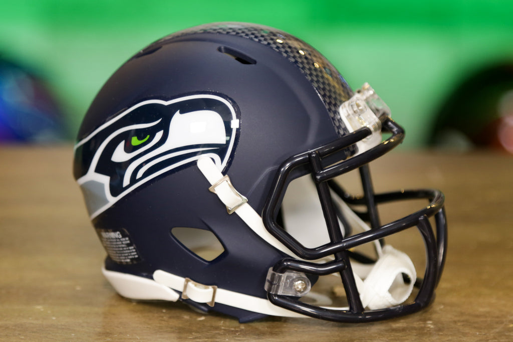 Seattle Seahawks AMP Alternate Revolution Speed Mini Football Helmet  Unsigned