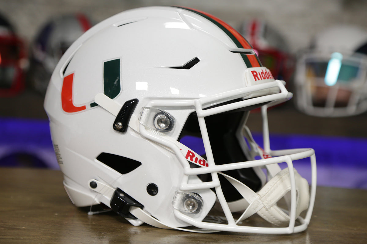 Miami Hurricanes Riddell SpeedFlex Authentic Helmet – Green Gridiron, Inc.