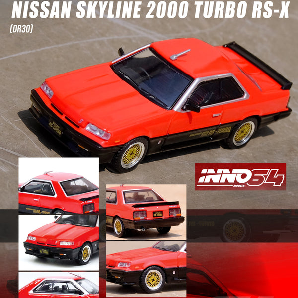 INNO64 1/64 NISSAN SKYLINE 2000 TURBO RS-X (DR30) Red/Black IN64-R30-RED