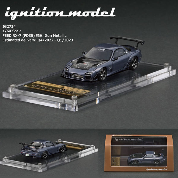 PREORDER Ignition Model 1/64 HIGH-END RESIN MODEL FEED RX-7 (FD3S) 魔王 Gun  Metallic IG2724 (Approx. Release Date : Q4 2022 to Q1 2023 subject to