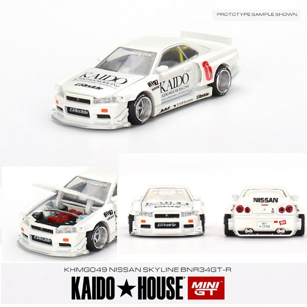 PREORDER MINI GT x Kaido House 1/64 Nissan Skyline GT-R (R34) Kaido Wo ...