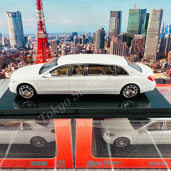 Stance Hunters 1/64 Mercedes Maybach S600 Pullman WHITE – Tokyo Station